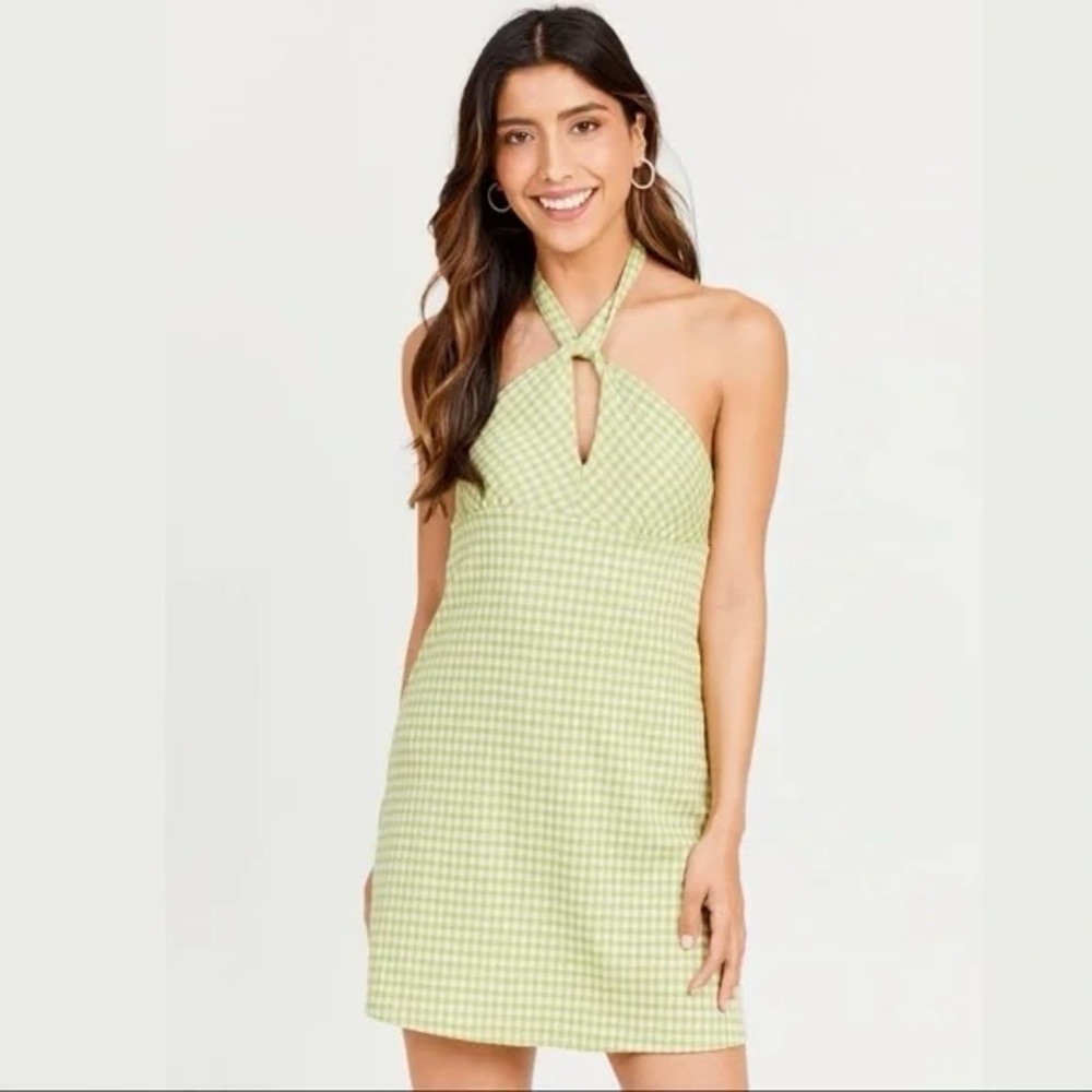 Green Altar’d State Halter Dress